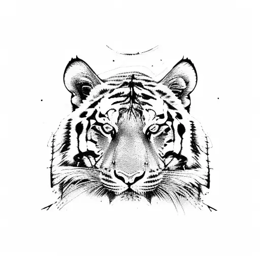 A Majestic Tiger Exploring A Vibrant Cityscape