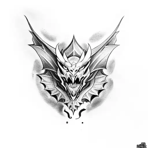 Tatouage Dragon Face A Un Chevalier