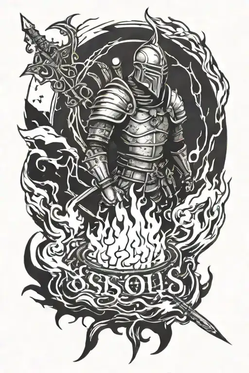 Dark Souls Sign And Bonfire With Berserk Brand Of Sacrifice