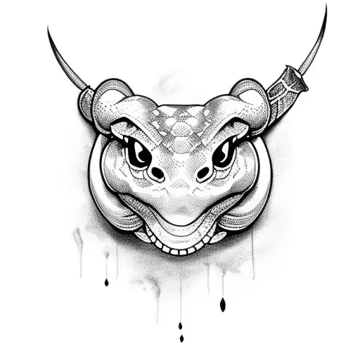 Ball Python On A Sword