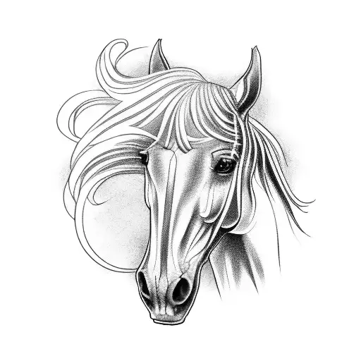 A Majestic Horse Galloping Across An Open Field