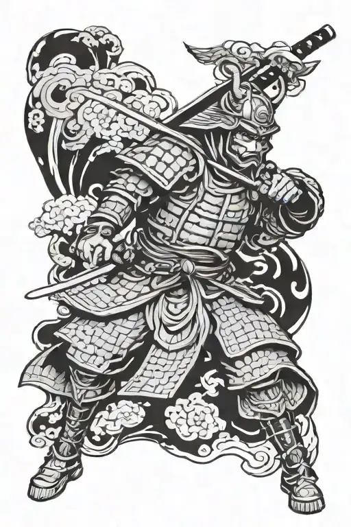 Unarmored Samurai In The Temple Of Prosperity