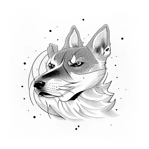 A Fierce Dog Riding A Bike Through A Snowy Forest