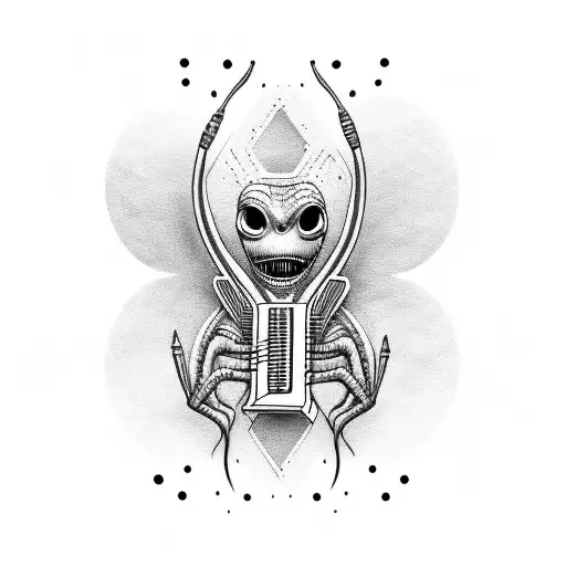 Alien Playing Fender Guitar