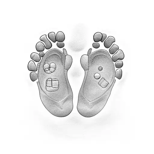 Wrenley Inside A Baby Footprint