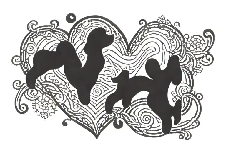 Heartbeat With A Dog Paw Connected At The End With 4-1-2011-3-29-2023 In Roman Numerals