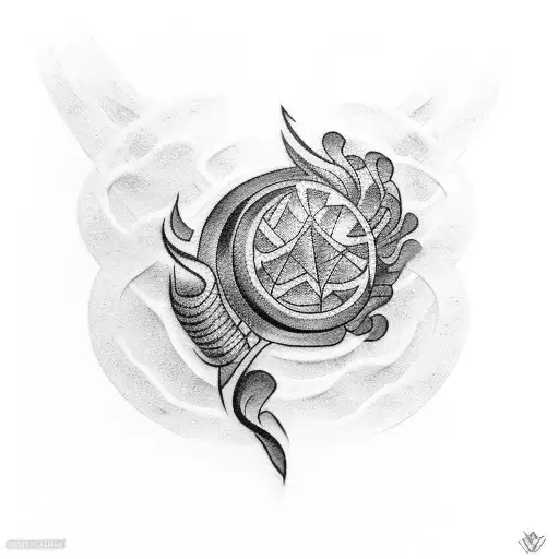 Cover Up Tattoo For A Black Birthmark On Left Chest