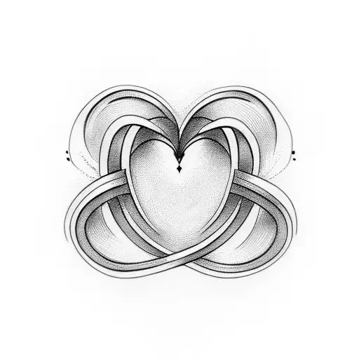 Infinity Symbol With Heart In The Middle And In The Middle Of The Heart It Says Momma