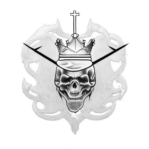 Cross With Crown Of Thrones