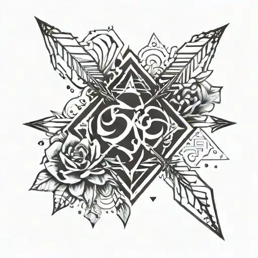 Arrow And Karma Symbol