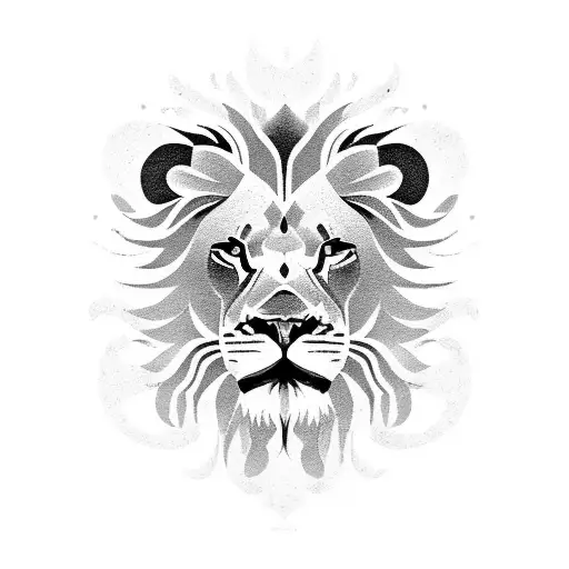 Powerful Magestic Lion Face