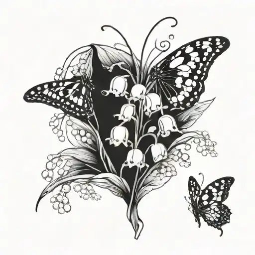Lily Of The Valley On A Butterfly Wing