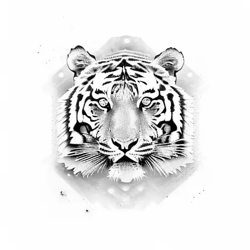 Tiger Eyes With A Boxing Gloves Next To It