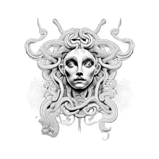 Medusa Head With Scales
