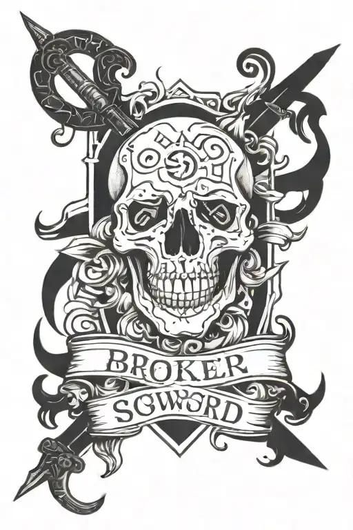 Broken Sword With Words