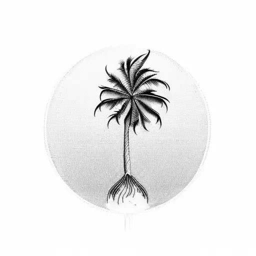 Fibbonacci Design Of A Palm Tree