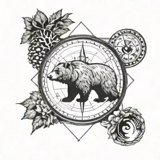 Bear And Veg Visor Compass