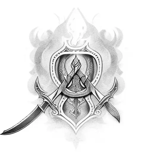 Ace Of Spades And Sword