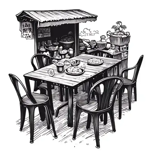 Vietnamese Street Food And Vietnam Plastic Table And Chairs