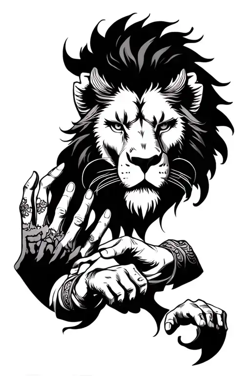 Lion Warrior With Multiple Hand