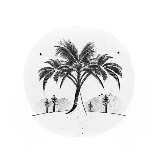 Palm Tree Hockey Stick