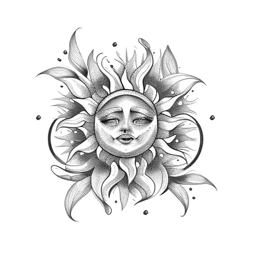 Sun With Flowers