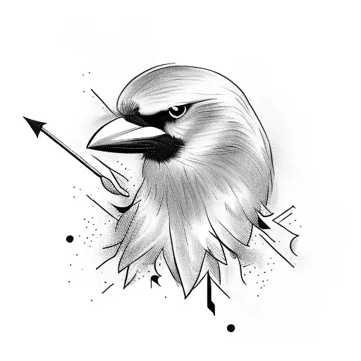 Crow Shot With Arrow