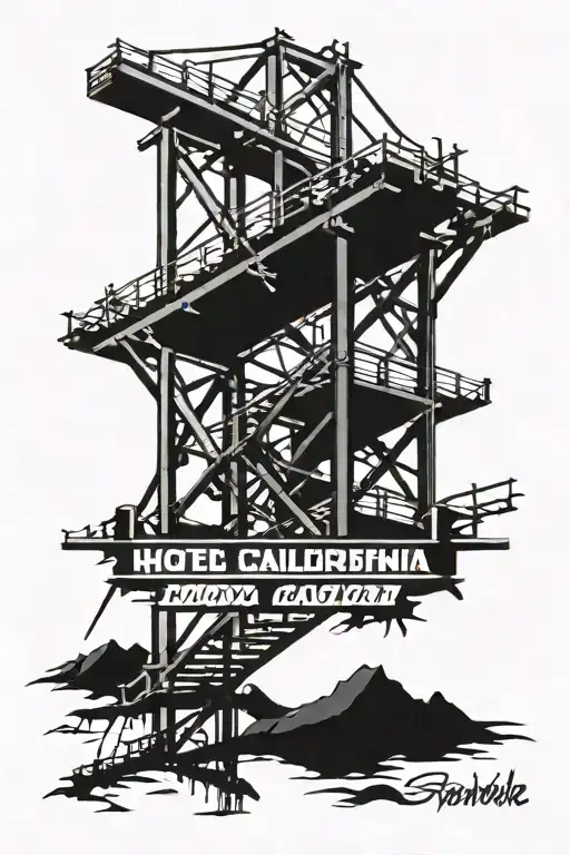 Roof Truss With The Words Hotel California