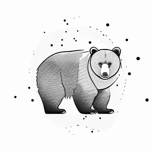 Bear Leaning On A Tree Relaxing