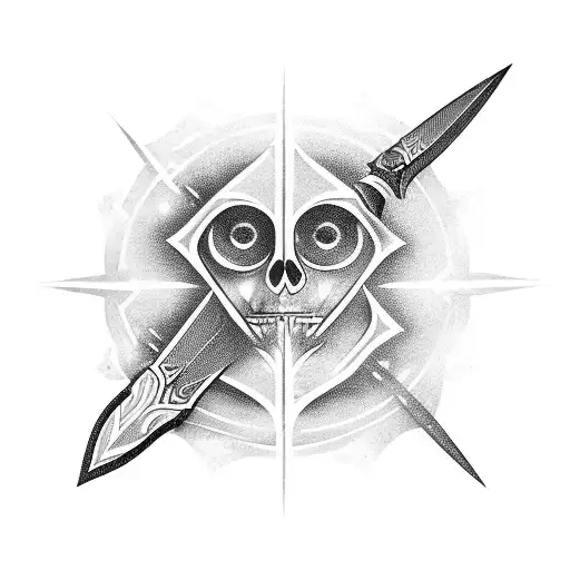 A Dagger With Outerspace In The Blade Of The Knife