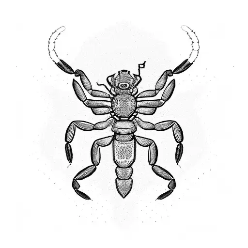 A Scorpion Surrounded By A Mesmerizing Geometric Black Art Design