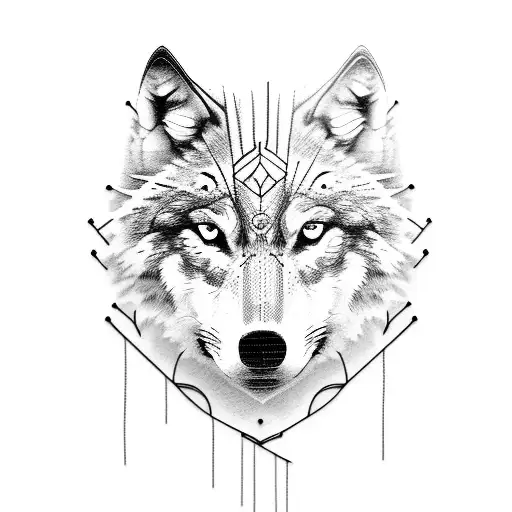 Wolf Covered In Barbwire