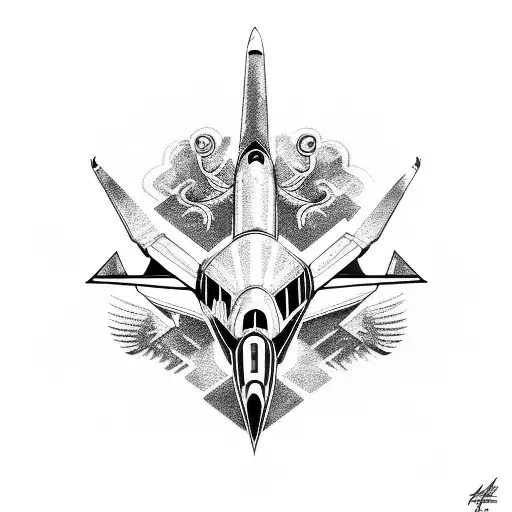 A Formation Of Jet Aircraft Flying In The Shape Of An Eagle Skull