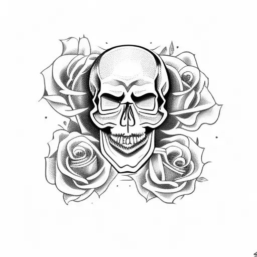 Skull And Roses And Quote