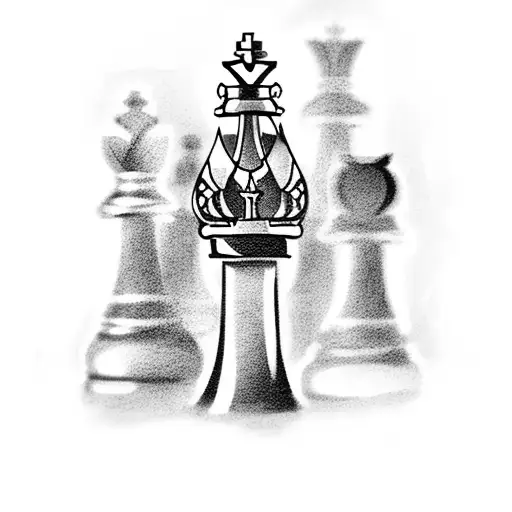Chess Rook Dark Background And Lightning