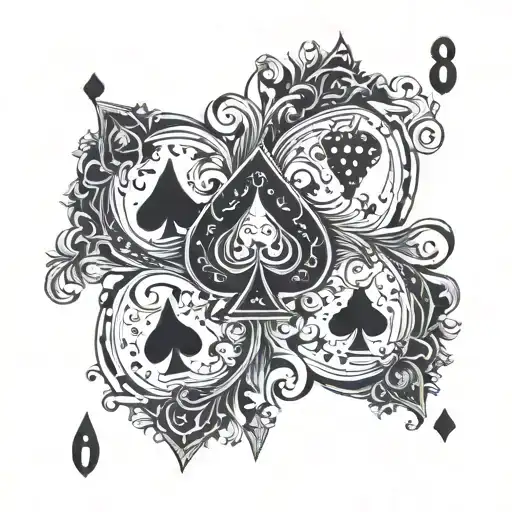 8 Spades 5 Spades Card Design