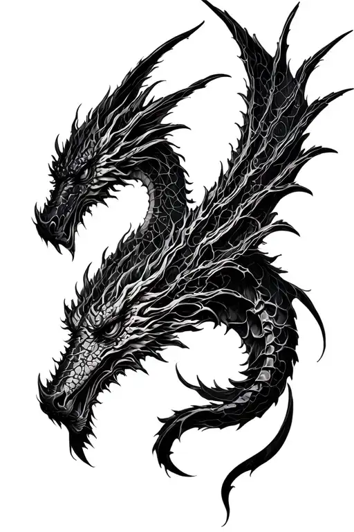 Cybersigilism Spine Tattoo With Dragon Wing