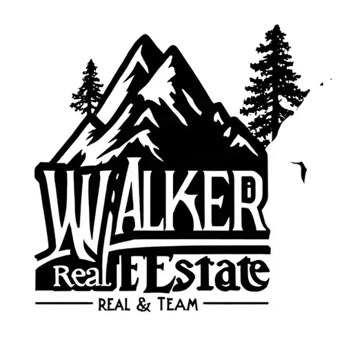 I Need A Logo Of Walker Real Estate Team With A Mountain Background