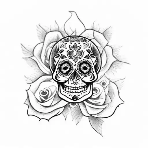 Combining Elements Of A Sugar Skull With Your Favorite Flower