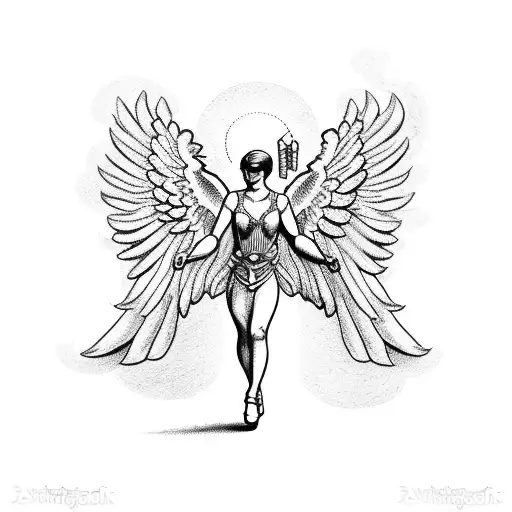 Angel Holding Hands With A Roman Soldier