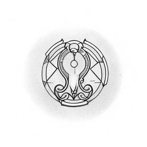 Libra Symbol Blended With Taurus Symbol
