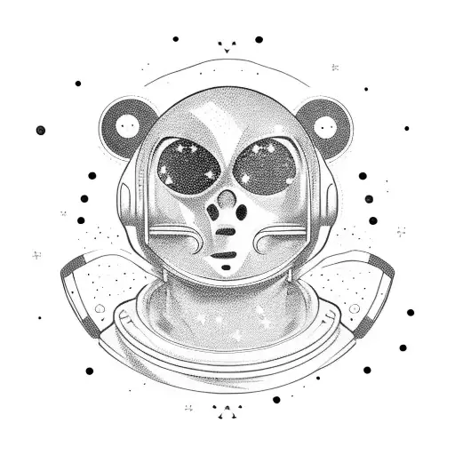 Astronaut With Galaxy And Stars