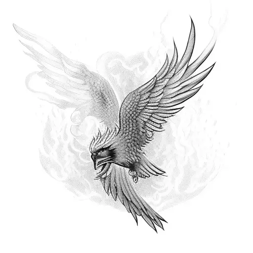 Phoenix Flying Out Of Bird Cage