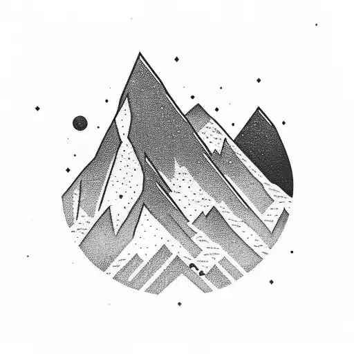 Mountain Range With A Hidden Trail