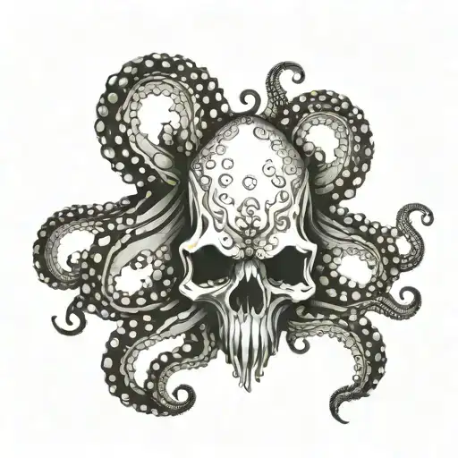 An Octopus Whose Body Is A Skull