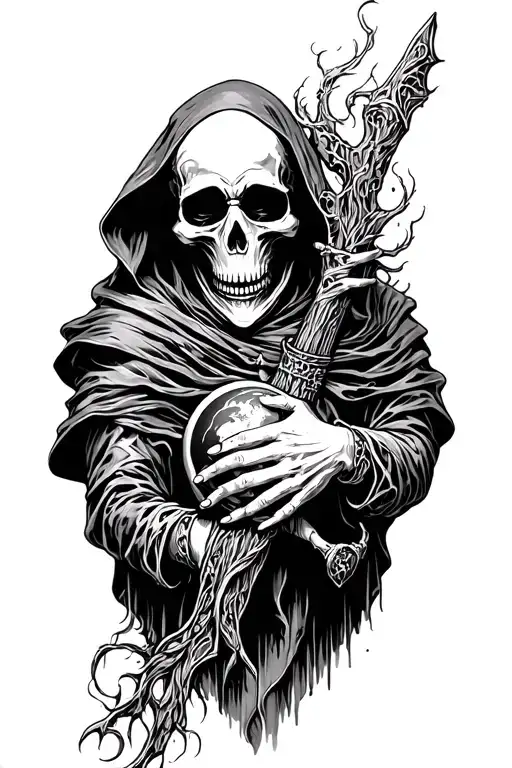 Grim Reaper Holding World