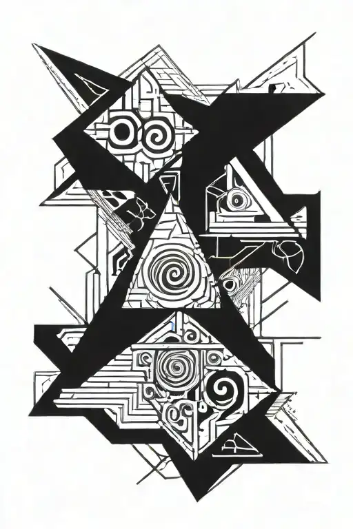 Cyber Sigilism Abstract Lines