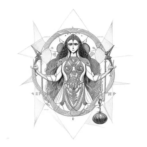 Hecate Holding Libra Scales