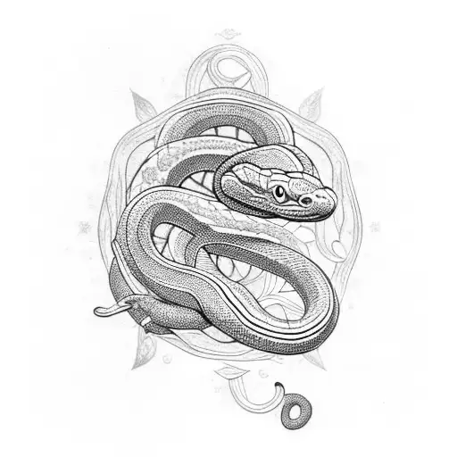 Teal Snake With Pumpkin