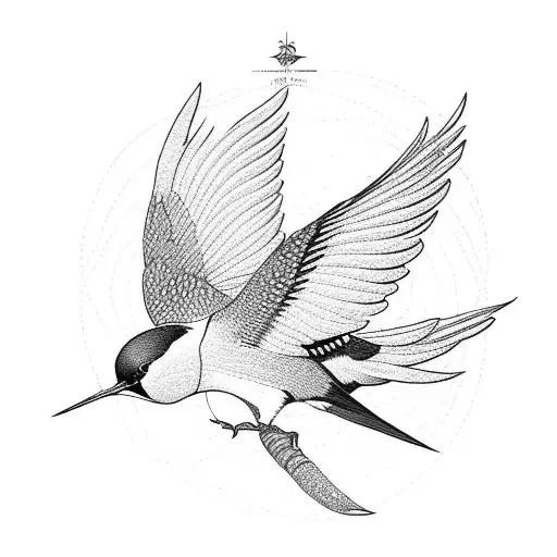 Swallow Birds Flying Under The Sun